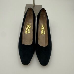 Salvatore Ferragamo Women's Blue Suede Shoes